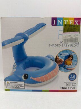 Intex Jolly Whale Shaded Baby Float For Ages 1-2 Years Approximate Size 39"x34"